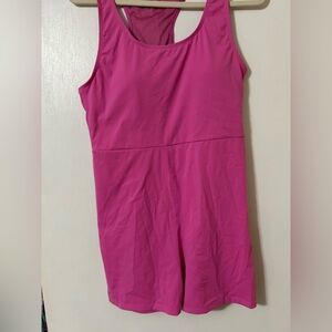 Pink Lily Fuchsia Sleeveless Romper